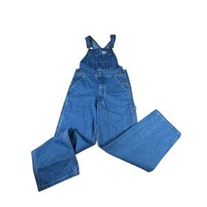 Hisea Bib Jean Overalls Blue Adjustable Pockets Carpenter Workwear Unisex 30x30